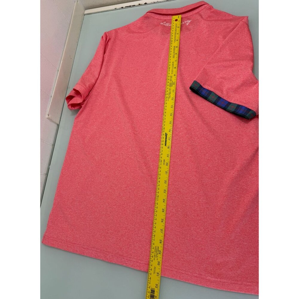 William Murray Golf Polo Shirt Mens XL Performance Stretch Heather Pink - Picture 4 of 7